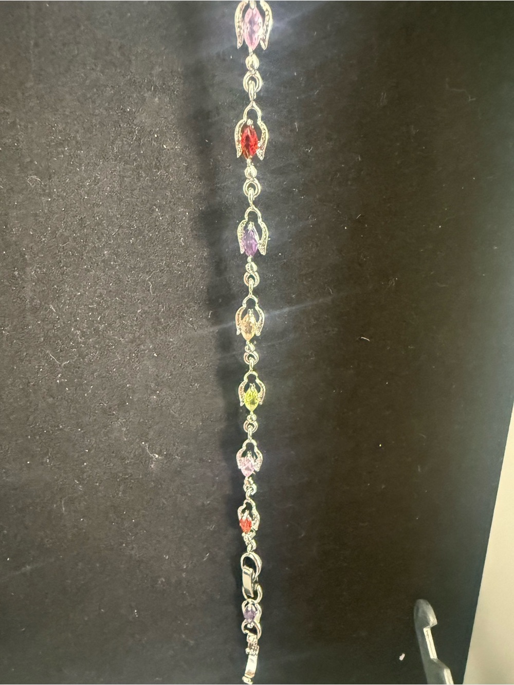 Multi-Color Crystal Link Bracelet - Women's Fashion Jewelry
